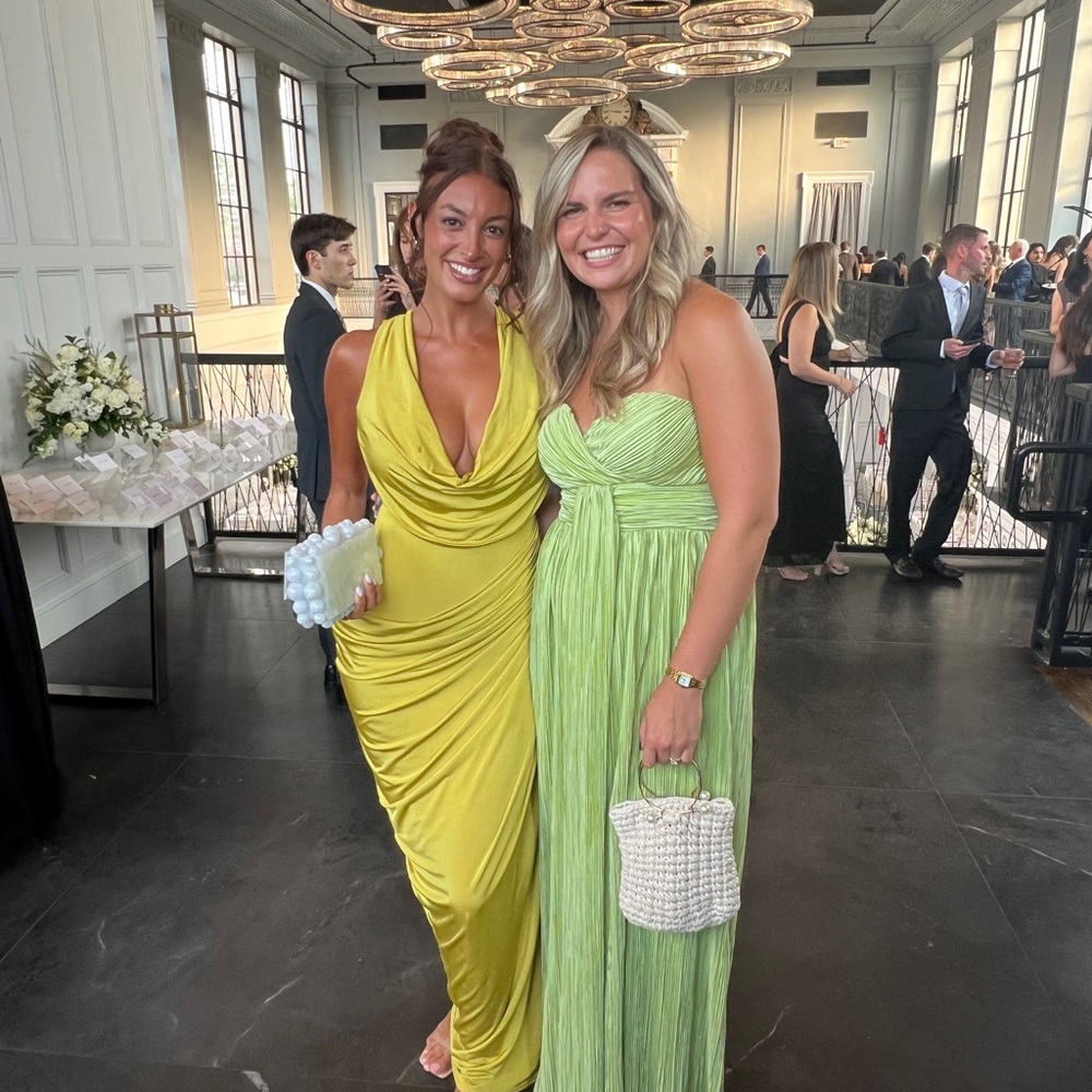 Elegant Yellow Gown, worn once, perfect for a wedding guest! Like brand new.